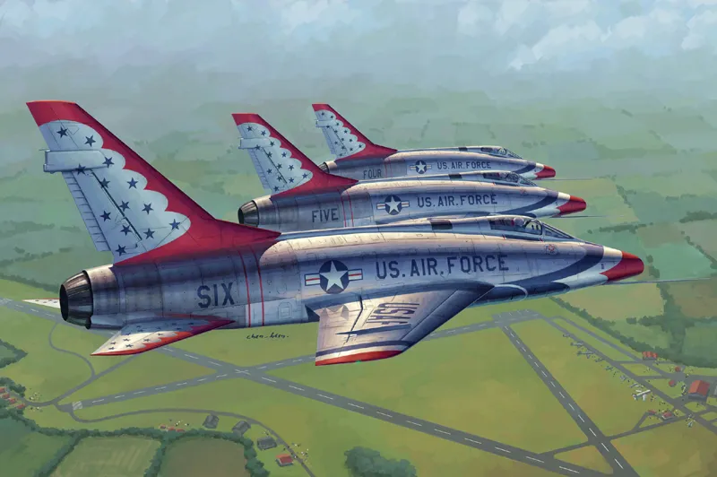 Trumpeter F-100D in Thunderbirds livery 02822